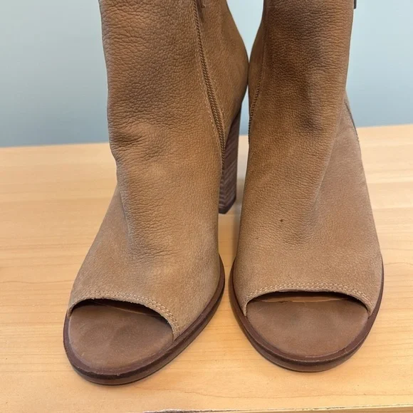 Lucky Brand Womens Sesame Augusta Brown Lamija Ankle Booties Boots 9.5 - Picture 5 of 10